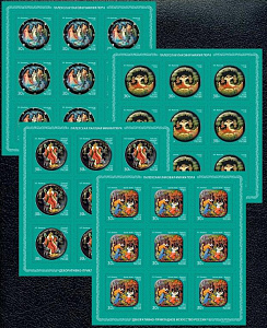 Россия, 2026, Палехская лаковая миниатюра, 4 листа